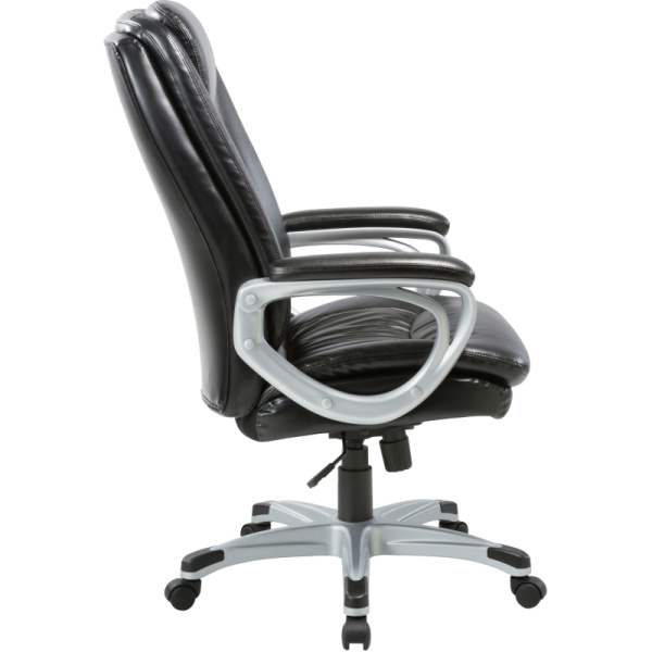 Кресло BN_U_EChair-583 TR рецикл.кожа черный, пластик серый