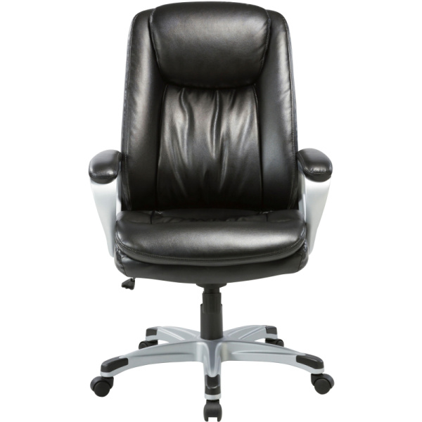 Кресло BN_U_EChair-583 TR рецикл.кожа черный, пластик серый