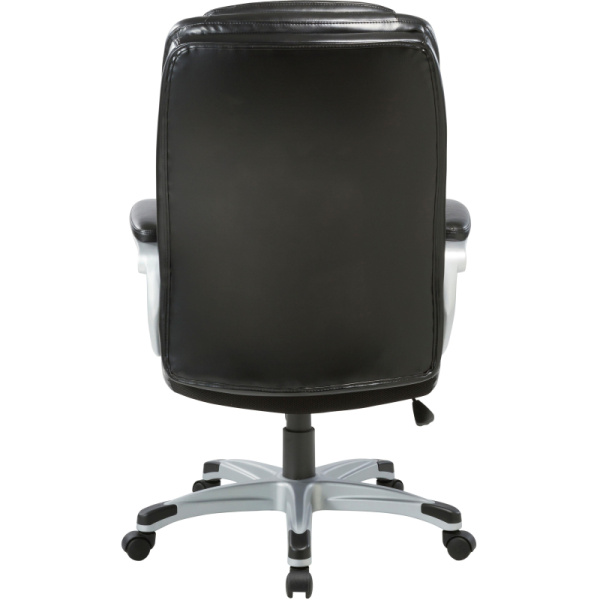 Кресло BN_U_EChair-583 TR рецикл.кожа черный, пластик серый