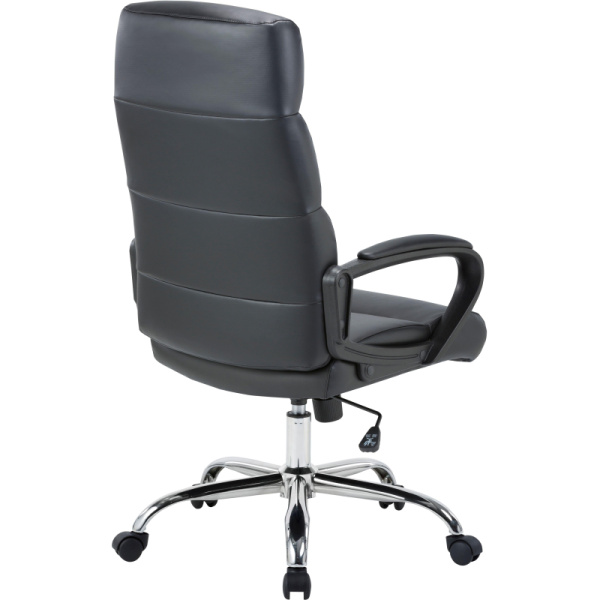 Кресло BN_U_EChair-679 TR рецикл.кожа черный, хром