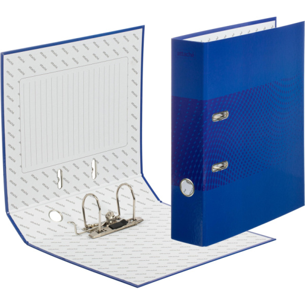 Папка-регистратор Attache  Digital, синий лам.карт./бум.,75мм