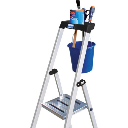 Стремянка складная Krause SAFETY 5 ступеней с полочкой 128959