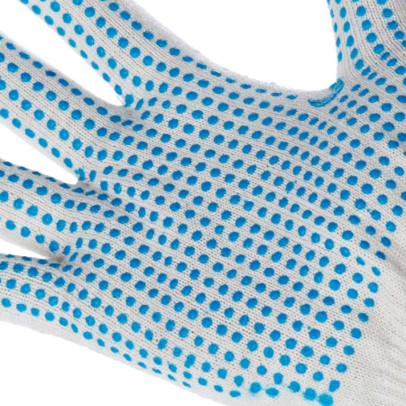 Перчатки защитные трикотажные с ПВХ 52 г 13 класс ручной оверлок 10пар/уп