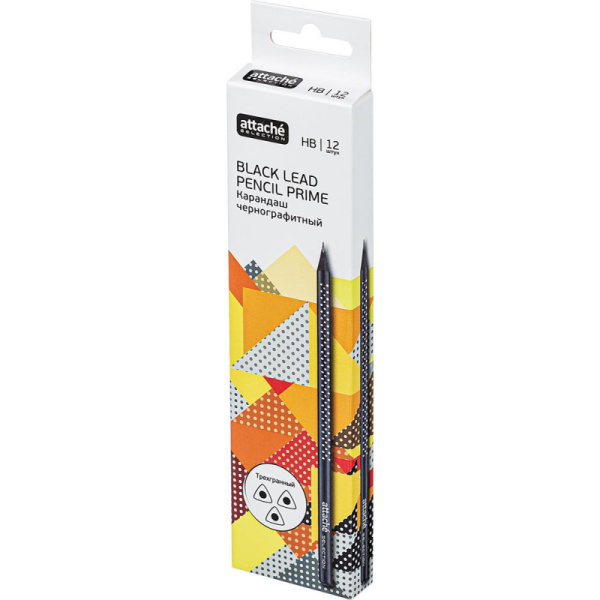 Карандаш чернографитный Attache Selection Prime,б/ласт,HB,черн.корп.вточку