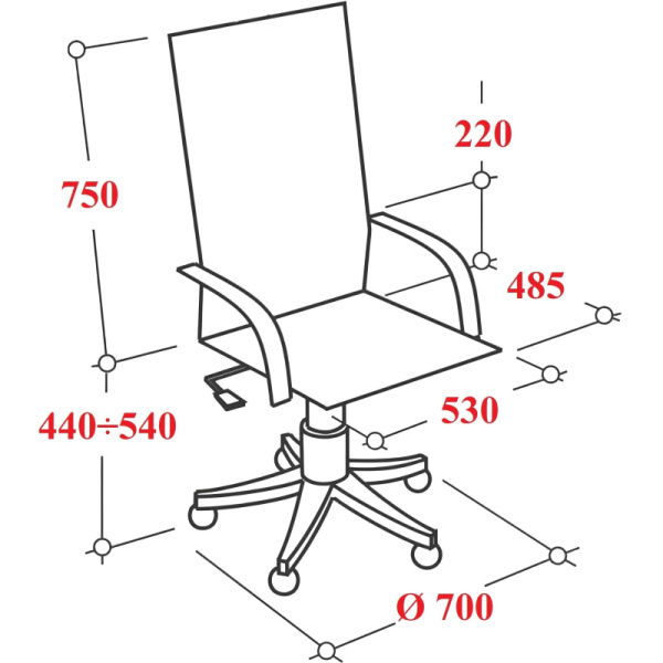 Кресло VB_EChair-655 TTW11 ткань черный, пластик