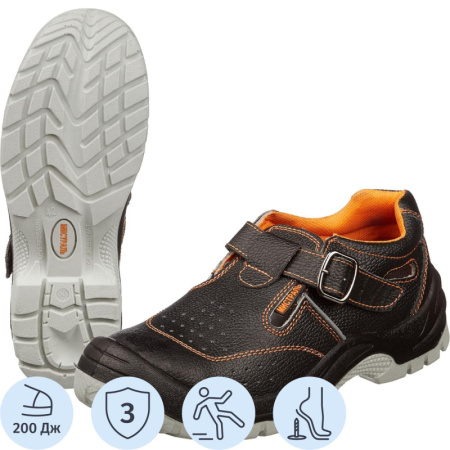 Полуботинки с перфор (сандалии)Мистраль ПУ/ТПУ с МП и МС р.37 (105875)