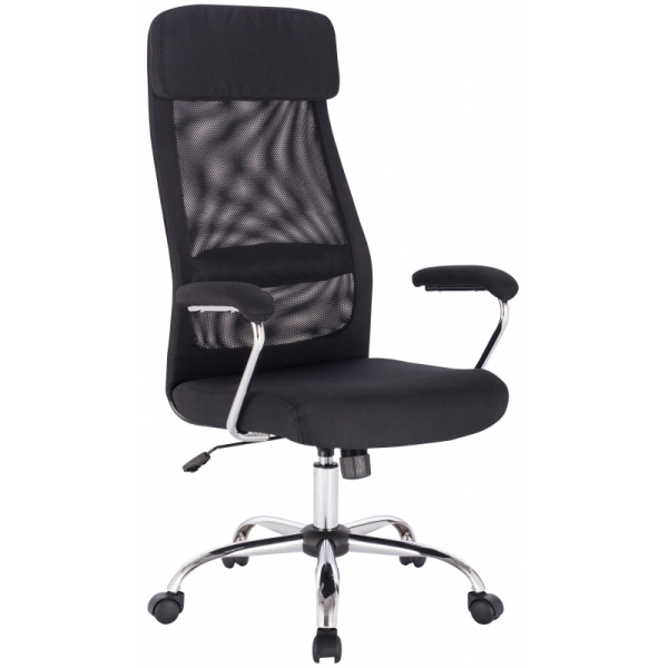 Кресло BN_Sp_EChair-591 TC сетка/ткань черный, хром