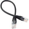 Патч-корд UTP Cablexpert кат.5e PP12-0.25M/BK, 0.25м, чёрный