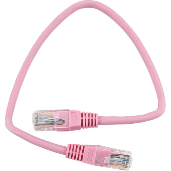 Патч-корд UTP Cablexpert PP12-0.25M/RO кат.5e, 0.25м, розовый