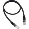 Патч-корд UTP Cablexpert PP12-0.5M/BK кат.5e, 0.5м, черный