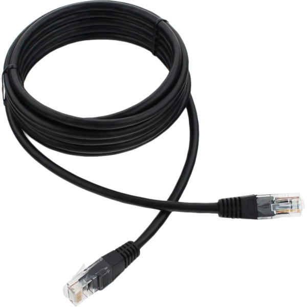 Патч-корд UTP Cablexpert PP12-3M/BK 5e, 3м, чёрный
