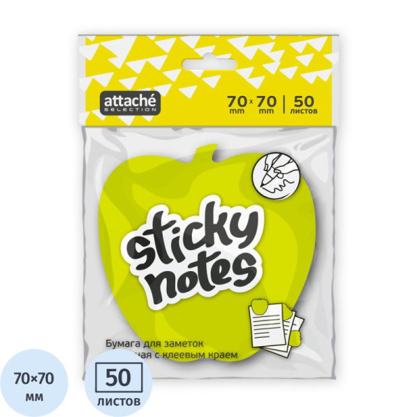 Стикеры фигурные Attache Selection фигурный яблоко 50  листов