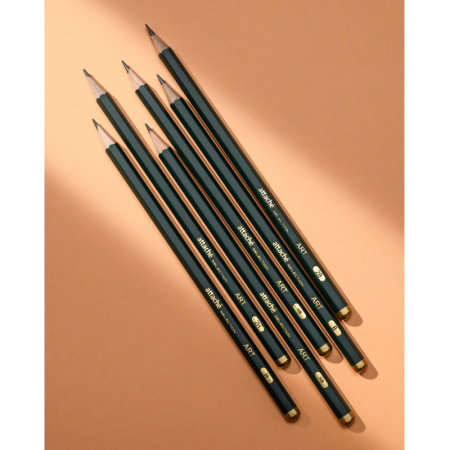 Набор чернографитных карандашей Attache Selection Art,2xHB,H,B,2H,2B,6шт/уп