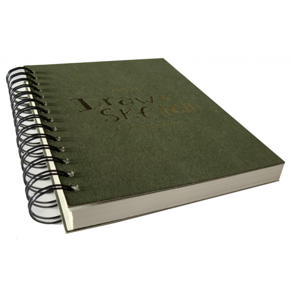 Скетчбук для эскизов Kroyter 145х195,80л,крем.бл.90г,спир,обл.тв.Cream00137