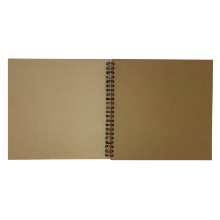 Скетчбук для эскизов Kroyter 295х295,40л,бл.краф140г,спир,обл.тв.Kraft00134