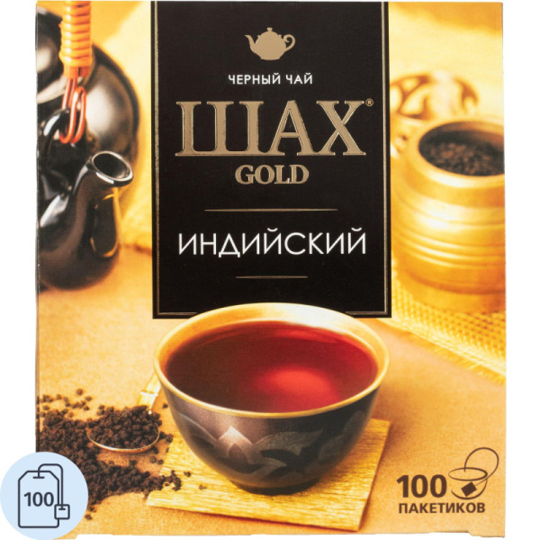 Чай Шах Голд черный, 100пак/уп