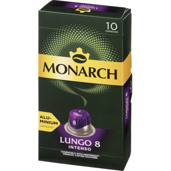 Кофе в капсулах Monarch Lungo 8 Intenso, 5грx10шт