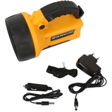 Фонарь ручной Ultraflash акк.220В/12В,19 LED, 4В 2