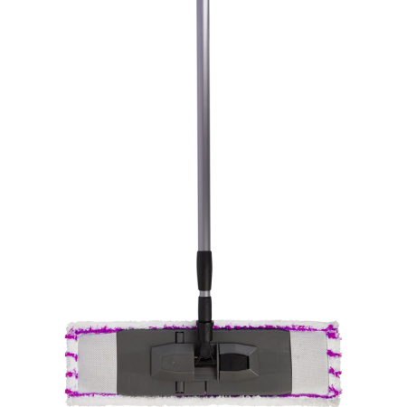 Швабра флаунд пласт 40х11 в сборе с насадк Soft микроф, телескоп.чер SV5102