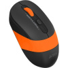 Мышь компьютерная A4 Fstyler FG10, беспроводная, 2000dpi, черный/оранжевый