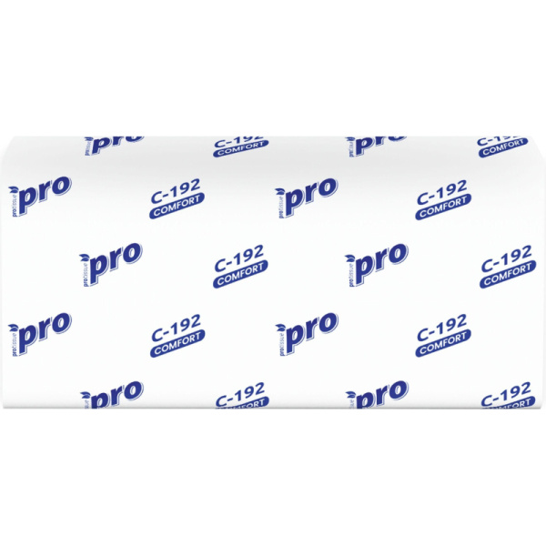 Полотенца бумажные д/дисп.Protissue 1сл бел 250л/пач 20пач/кор V-слож.C192