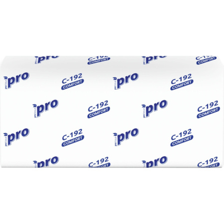 Полотенца бумажные д/дисп.Protissue 1сл бел 250л/пач 20пач/кор V-слож.C192