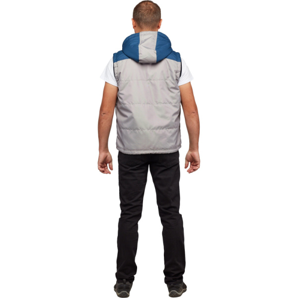 Жилет утепленный цв. серый/синий р. 48/170-176
