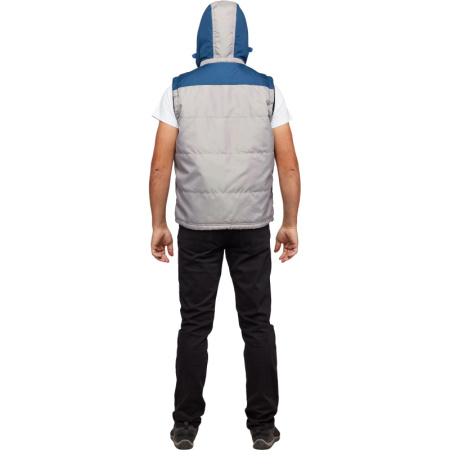 Жилет утепленный цв. серый/синий р. 56/170-176
