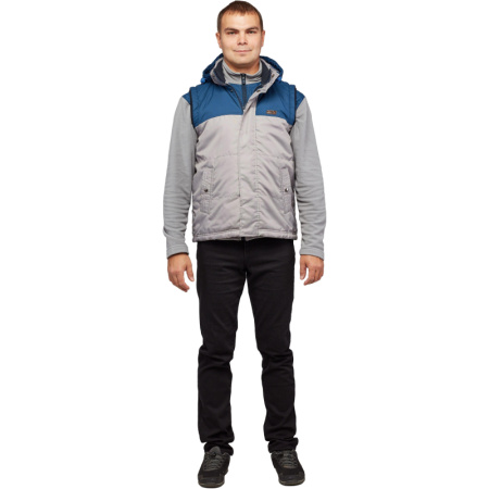 Жилет утепленный цв. серый/синий р. 56/170-176