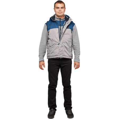 Жилет утепленный цв. серый/синий р. 56/170-176