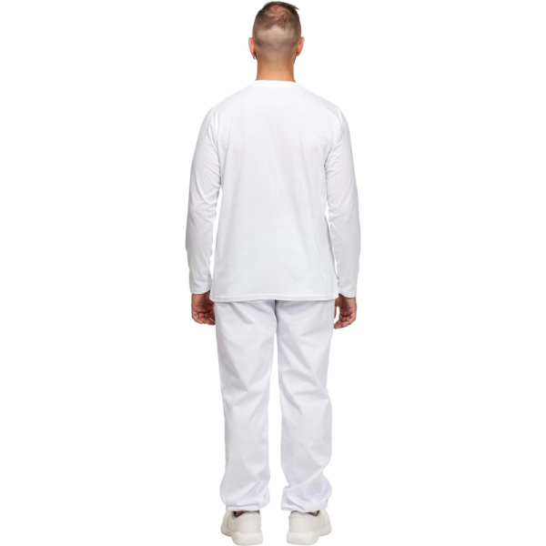 Футболка (160 г.) с длинным рукавом бел.(XL)