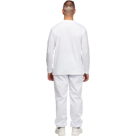 Футболка (160 г.) с длинным рукавом бел.(XXL)