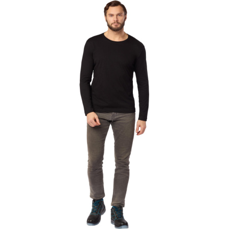 Футболка (160 г.) с длинным рукавом чрн.(S)