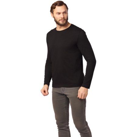 Футболка (160 г.) с длинным рукавом чрн.(S)