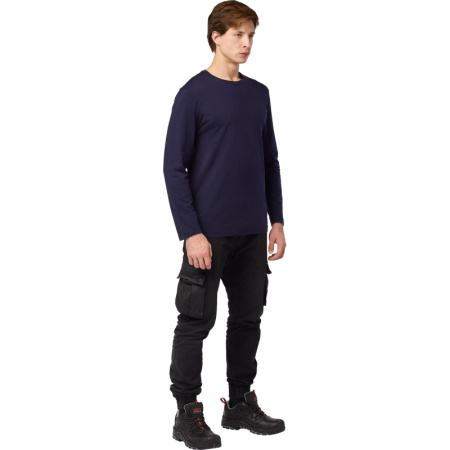 Футболка (160 г.) с длинным рукавом т.-син.(XXXL)