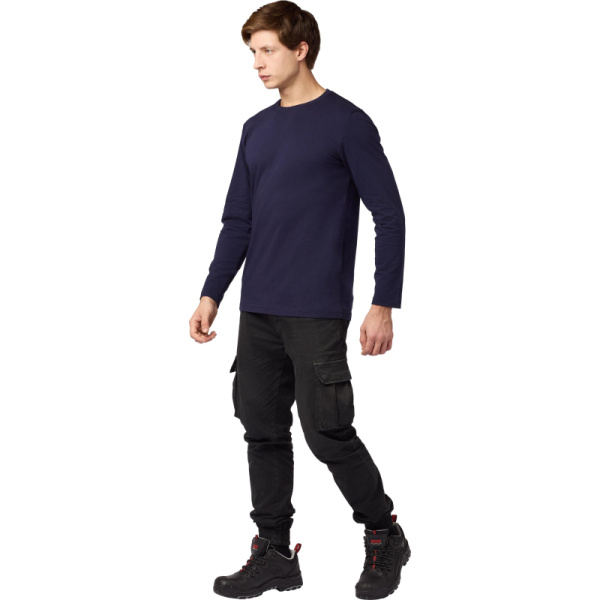 Футболка (160 г.) с длинным рукавом т.-син.(XXXL)