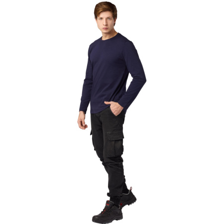 Футболка (160 г.) с длинным рукавом т.-син.(XXXL)