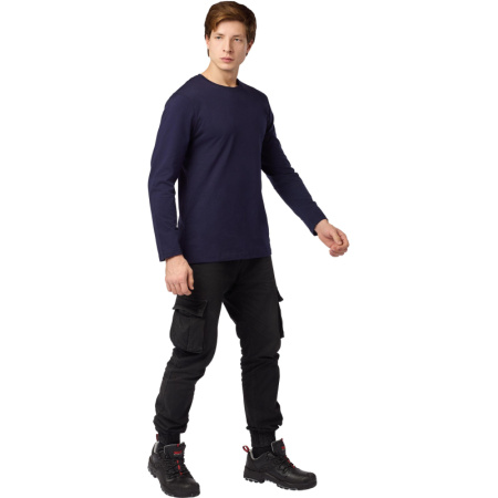 Футболка (160 г.) с длинным рукавом т.-син.(XXXL)