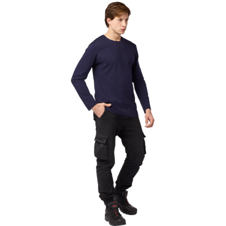 Футболка (160 г.) с длинным рукавом т.-син.(XXXL)