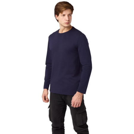 Футболка (160 г.) с длинным рукавом т.-син.(XXXL)