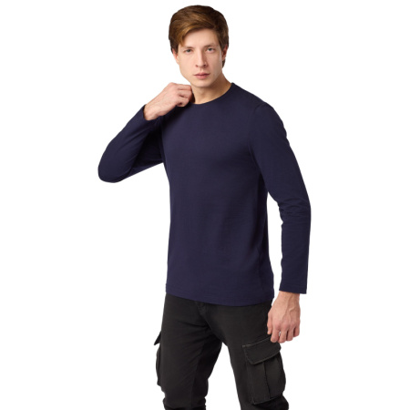 Футболка (160 г.) с длинным рукавом т.-син.(XXXL)