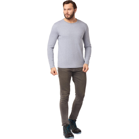 Футболка (160 г.) с длинным рукавом сер.(XXL)