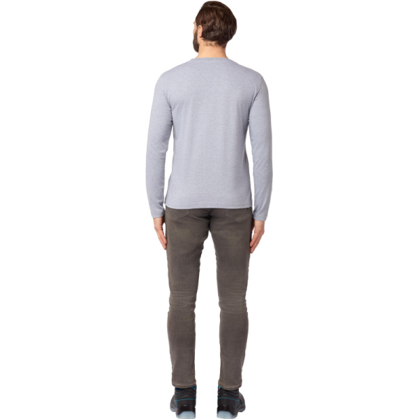 Футболка (160 г.) с длинным рукавом сер.(XXXL)