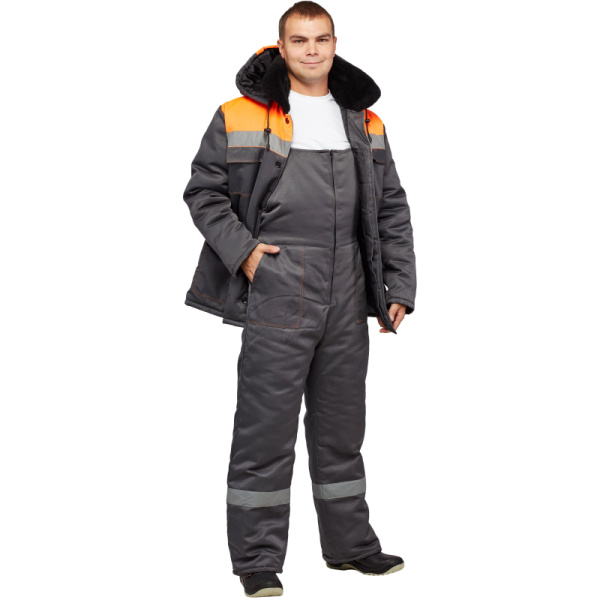 Костюм рабочий зимний муж з35-КПК сер/оранж ( 64-66) 158-164 (Арсенал-СП)