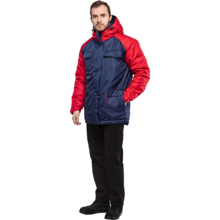 Куртка рабочая зимняя з41-КУ цв. синий/красный (р.56-58) 170-176