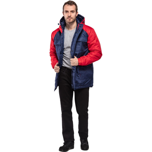 Куртка рабочая зимняя з41-КУ цв. синий/красный (р.56-58) 170-176
