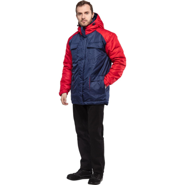 Куртка рабочая зимняя з41-КУ цв. синий/красный (р.48-50) 182-188