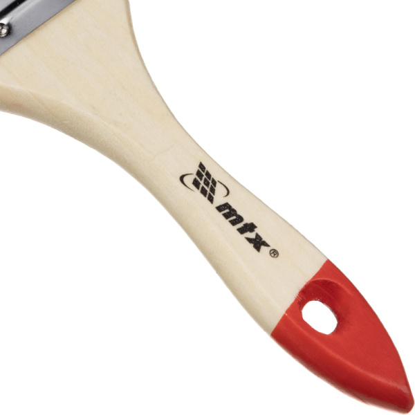 Кисть плоская Стандарт 2,5"/63 мм, натур. щетина, дерев.ручка MTX 82535