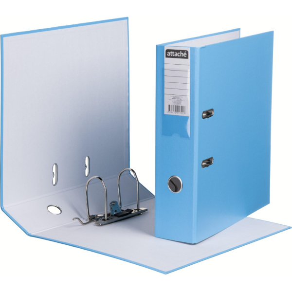 Папка-регистратор ,80 мм Attache Экономи, голубой, ПБП1,карм.кор