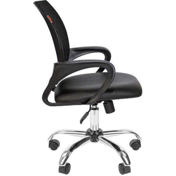 Кресло VT_EChair-304 TPU кожзам черн/сетка черн, хром